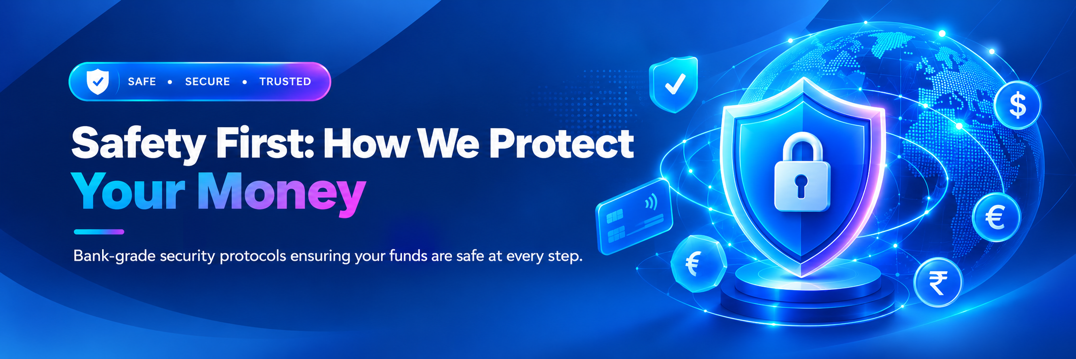 Safety First: How We Protect Your Money — bank-grade security protocols ensuring your funds are safe at every step.